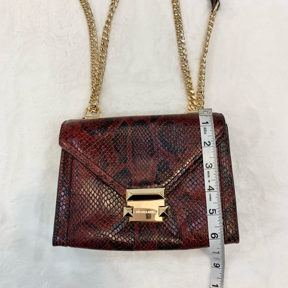 MICHAEL KORS Whitney Small snake skin Leather Shoulder Bag - Picture 11 of 16